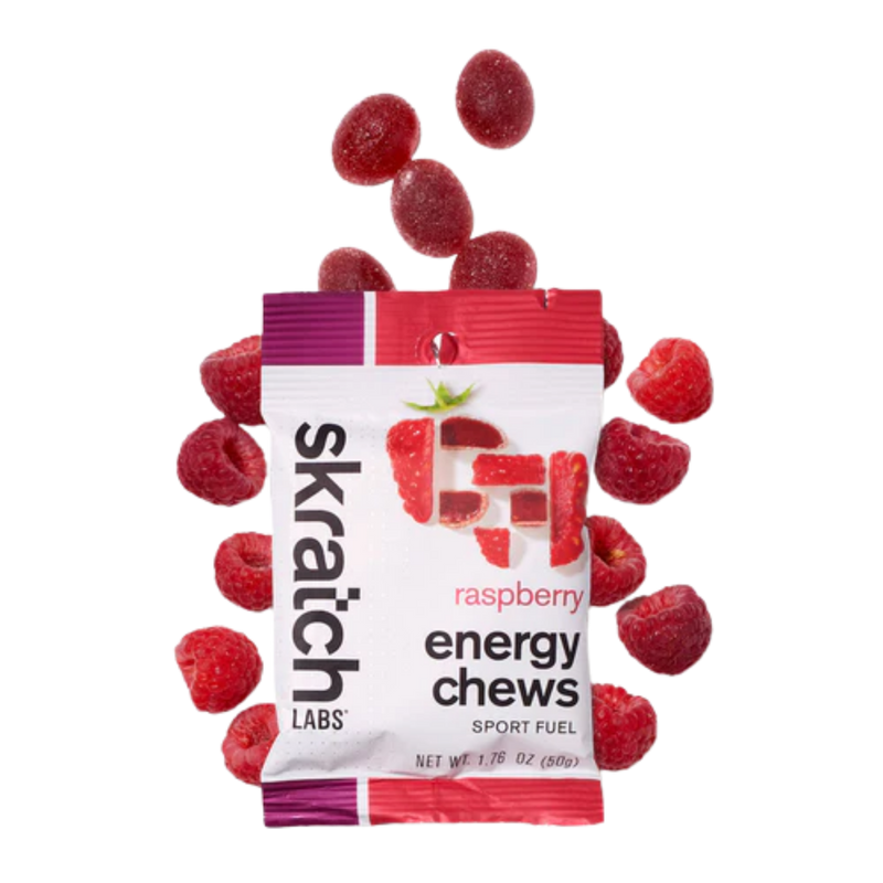 Load image into Gallery viewer, Skratch Energy Chews Sport Fuel - Raspberry Single Pouch 10 pack
