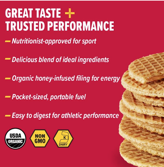 Honey Stinger Peanut Butter Strawberry Energy Waffles