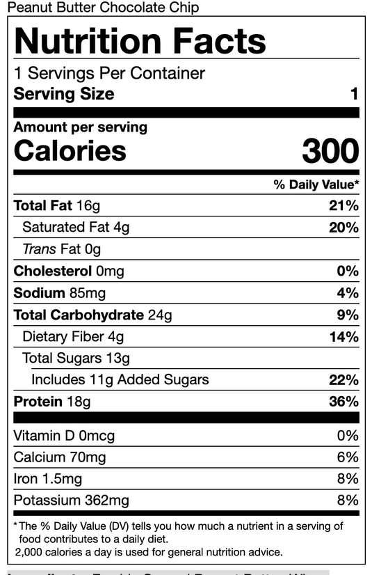 G2G Protein Bar - Peanut Butter Chocolate Chip Box of 8