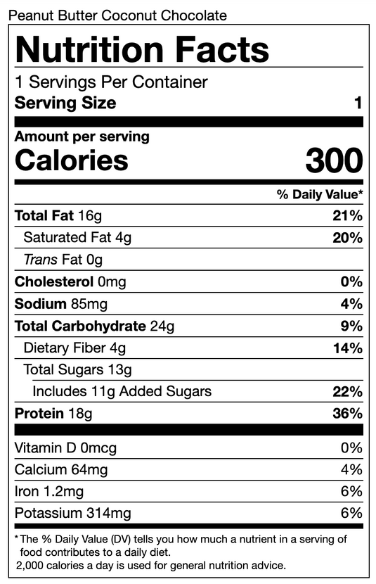 G2G Protein Bar - Peanut Butter Coconut Chocolate Box of 8