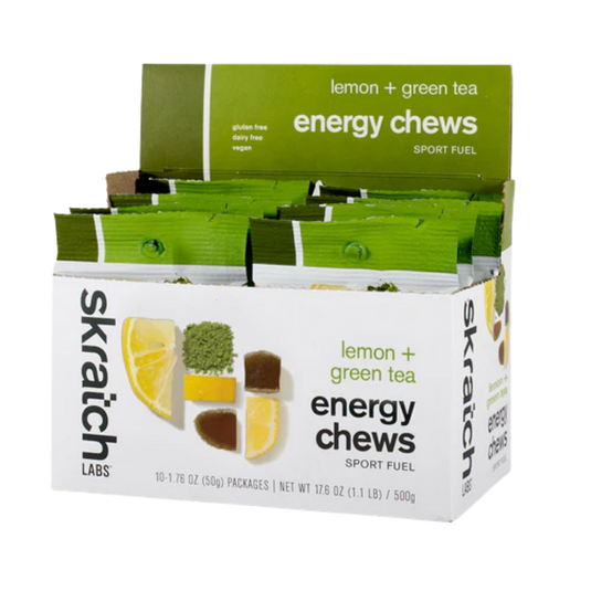 Skratch Energy Chews Sport Fuel -   Lemon + Green Tea Single Pouch 10 pack