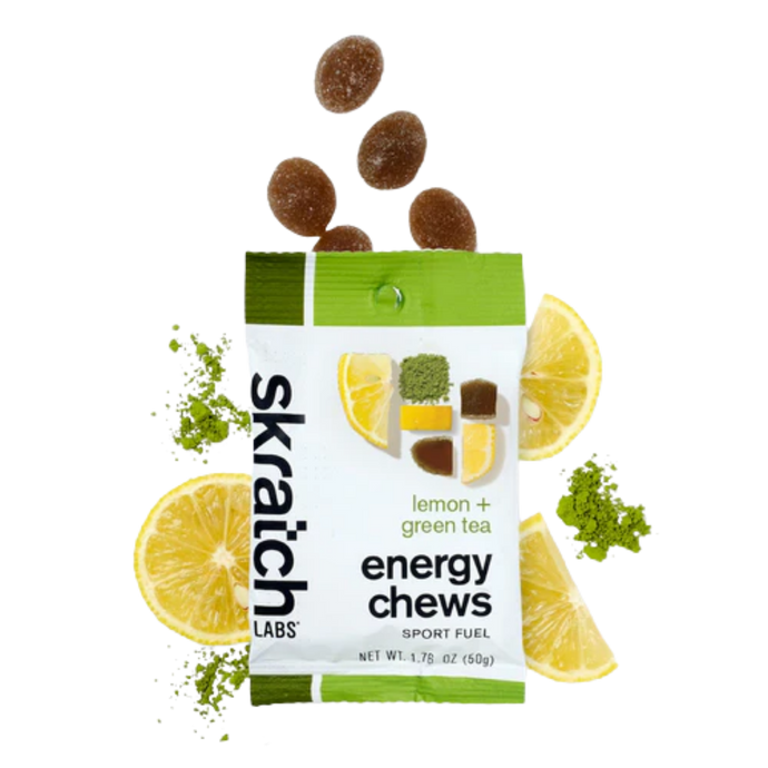 Skratch Energy Chews Sport Fuel -   Lemon + Green Tea Single Pouch 10 pack