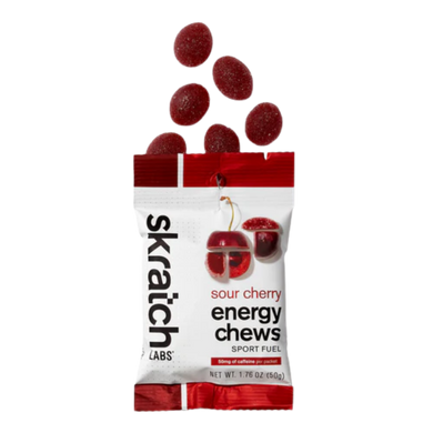 Skratch Energy Chews Sport Fuel -  Sour Cherry Single Pouch 10 pack