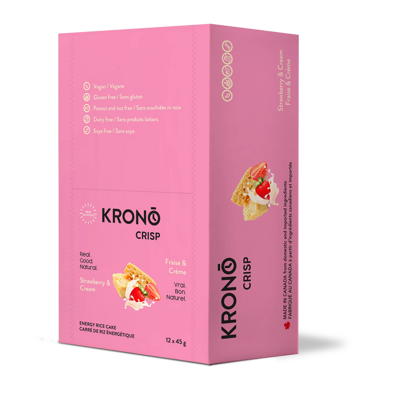 Load image into Gallery viewer, Krono - Strawberry &amp; Cream Energy Rice Cake - Box of 12
