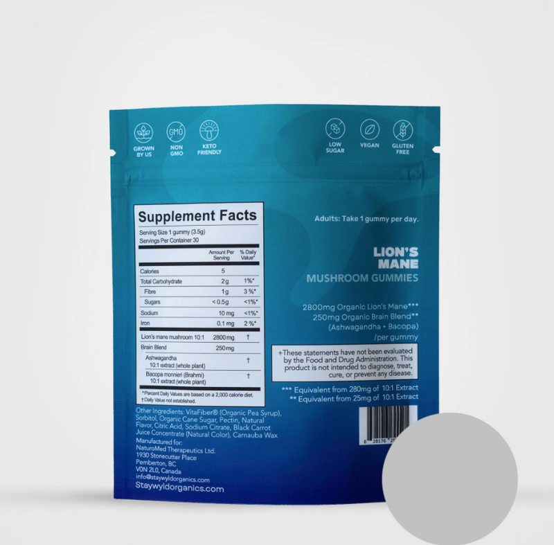 Load image into Gallery viewer, Staywyld Lion&#39;s Mane Gummies 30 Pack

