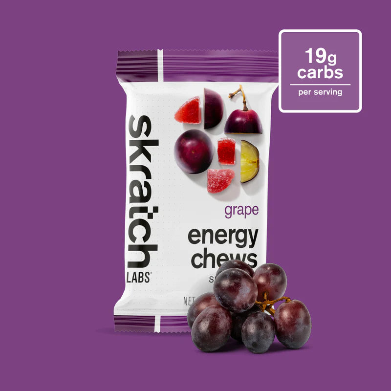 Load image into Gallery viewer, Skratch Energy Chews Sport Fuel - Grape Single Pouch 10 pack
