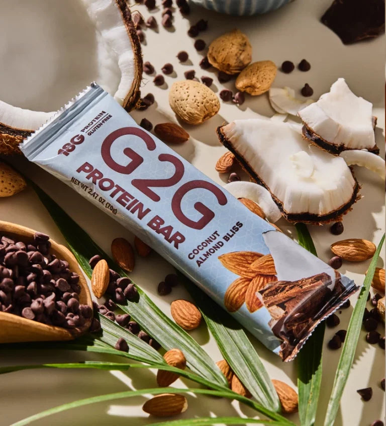 Load image into Gallery viewer, G2G Protein Bar - Coconut Almond Bliss Box of 8
