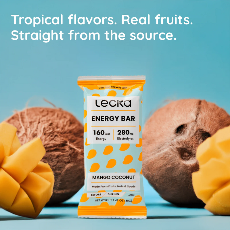 Load image into Gallery viewer, Lecka Energy Bar - Mango Coconut 12 bars

