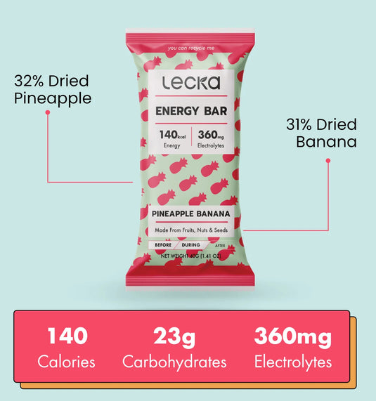 Lecka Energy Bar - Pineapple Banana 12 Pack