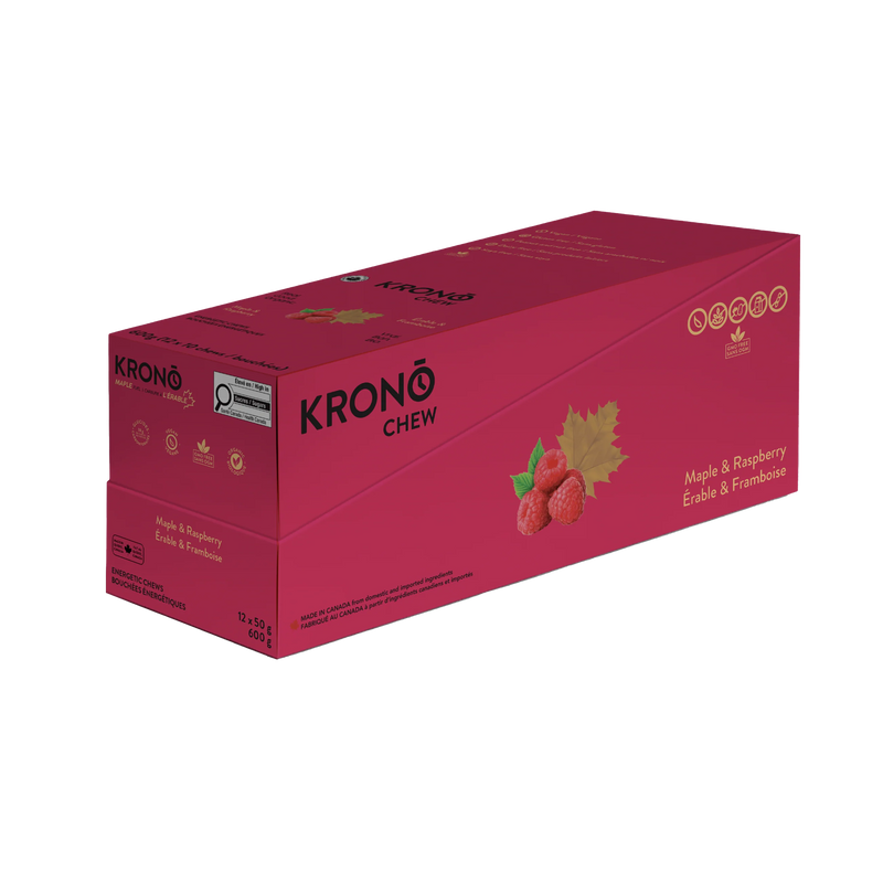 Load image into Gallery viewer, Krono Nutrition Raspberry &amp; Maple Chews - Box of 12
