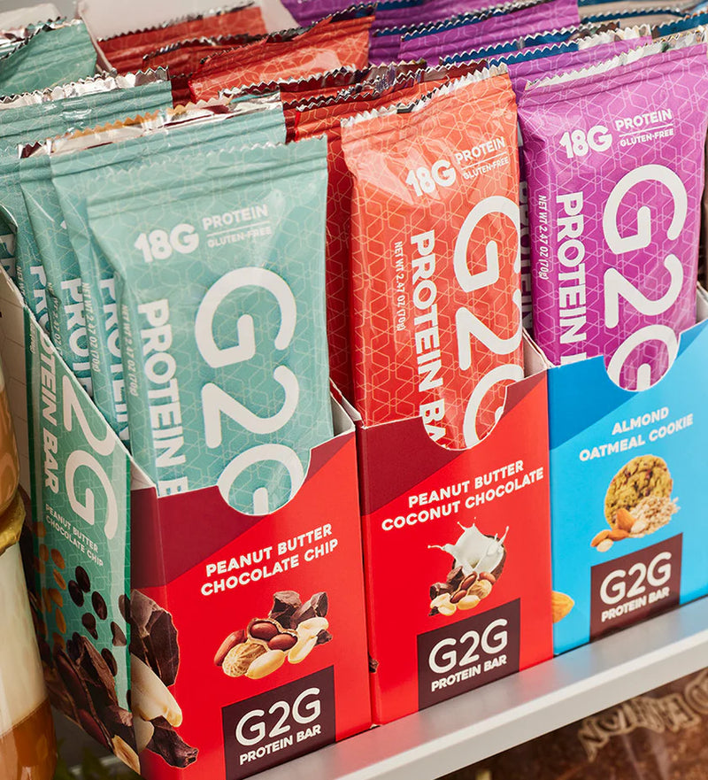 Load image into Gallery viewer, G2G Protein Bar - Peanut Butter Coconut Chocolate Box of 8
