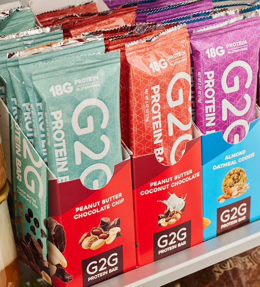 G2G Protein Bar - Peanut Butter Coconut Chocolate Box of 8