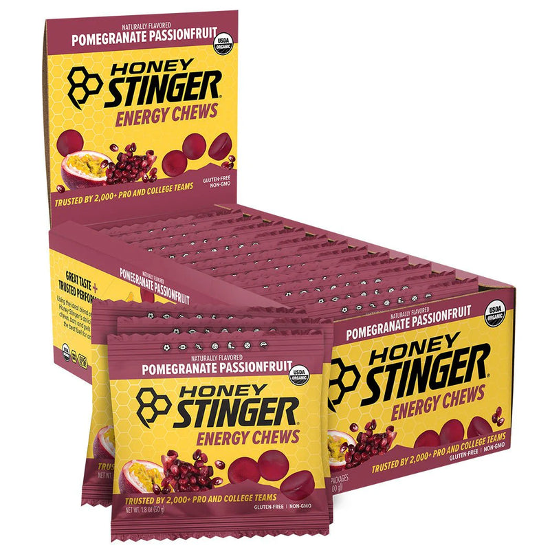 Load image into Gallery viewer, Honey Stinger Organic Energy Chews - Pomegranate Passion Box of 12
