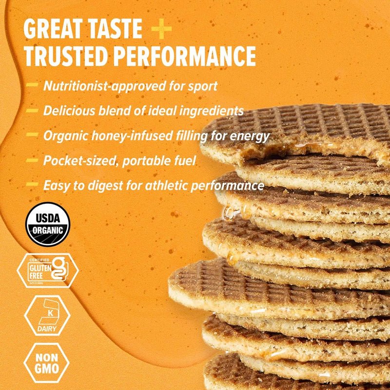 Load image into Gallery viewer, Honey Stinger Salted Caramel GF Waffles - Box of 12
