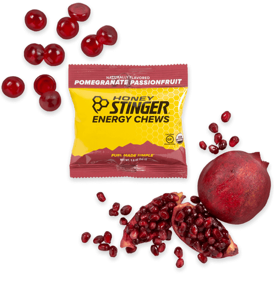 Honey Stinger Organic Energy Chews - Pomegranate Passion Box of 12