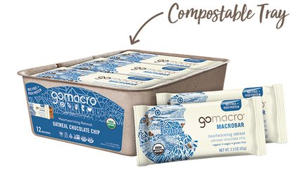GoMacro MacroBar - Oatmeal Chocolate Chip Box of 12