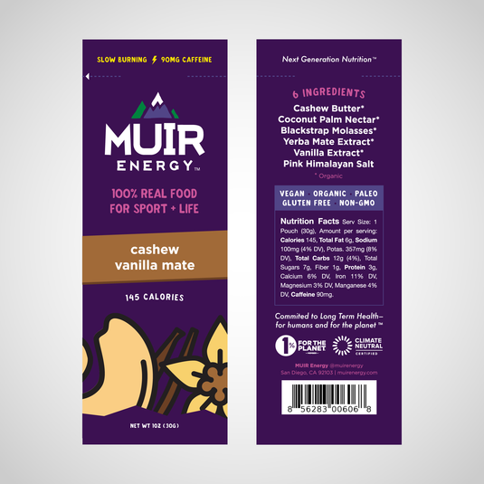 Muir Energy - Cashew Vanilla Mate Energy Gel 3 Pack/$11.25