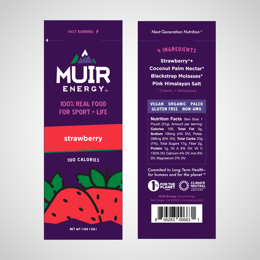 Muir Energy - Strawberry Energy Gel 3 Pack/$11.25