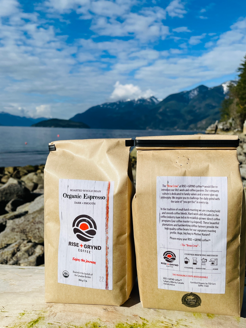 Load image into Gallery viewer, Rise+Grynd Whole Bean Organic Espresso $16.99/ 1lb Bag

