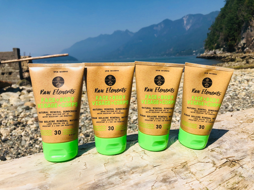 RAW ELEMENTS FACE + BODY TUBE SPF 30 4 PACK