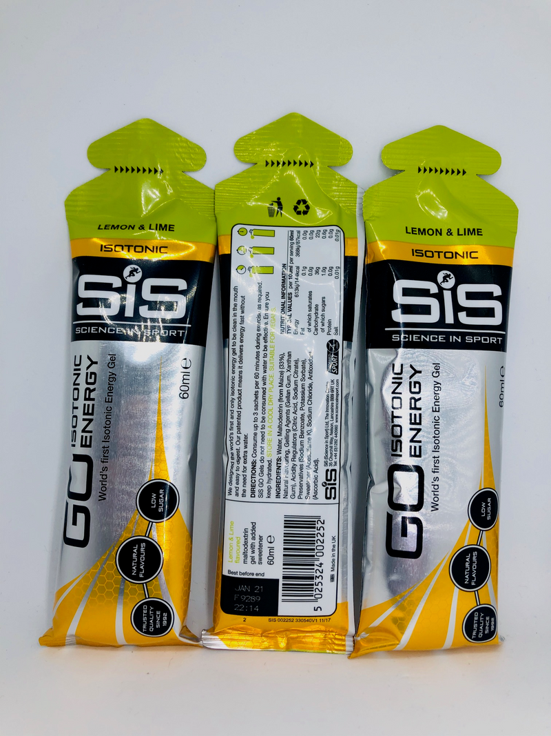 Load image into Gallery viewer, SiS - Lemon &amp; Lime GO Isotonic Energy Gel 60ml 6 Pack $14.99
