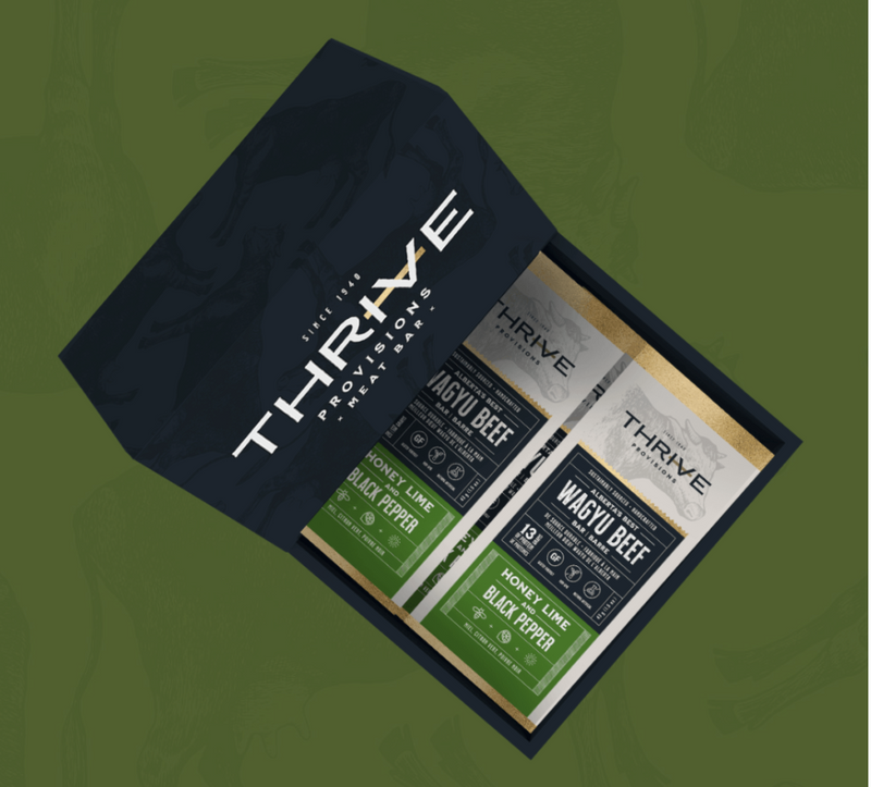 Load image into Gallery viewer, Thrive Provisions Wagyu Beef Bar - Honey Lime &amp; Black Pepper 6 Pack/$29.50
