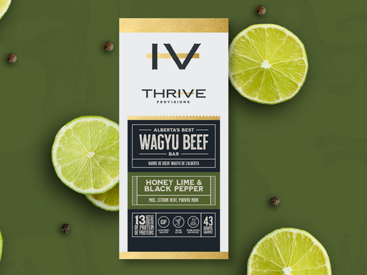 Thrive Provisions Wagyu Beef Bar - Honey Lime & Black Pepper 6 Pack/$29.50